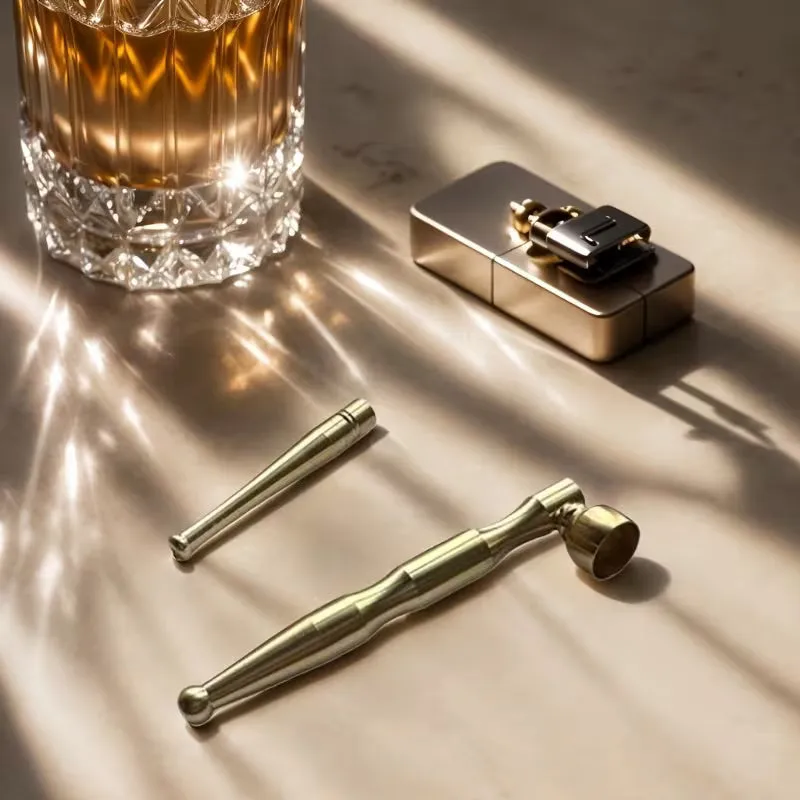 CBDLegalPT Parafernalia Pipe Gold Herbe Compacte