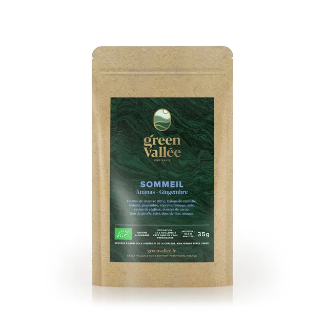 Green Vallée Infusion Sommeil tisane CBD bio 35g