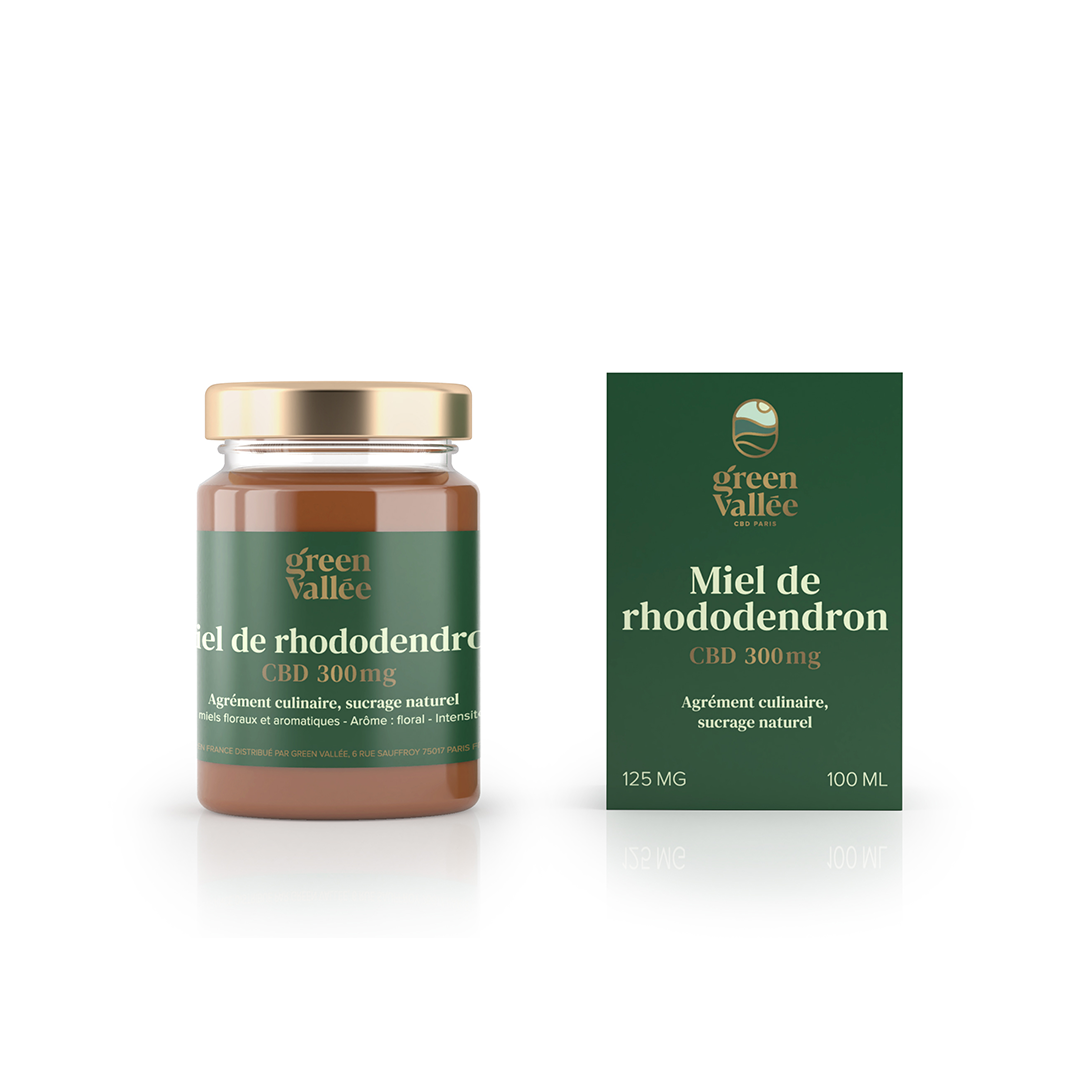 Green Vallée miel rhododendron CBD 300mg 125g floral doux