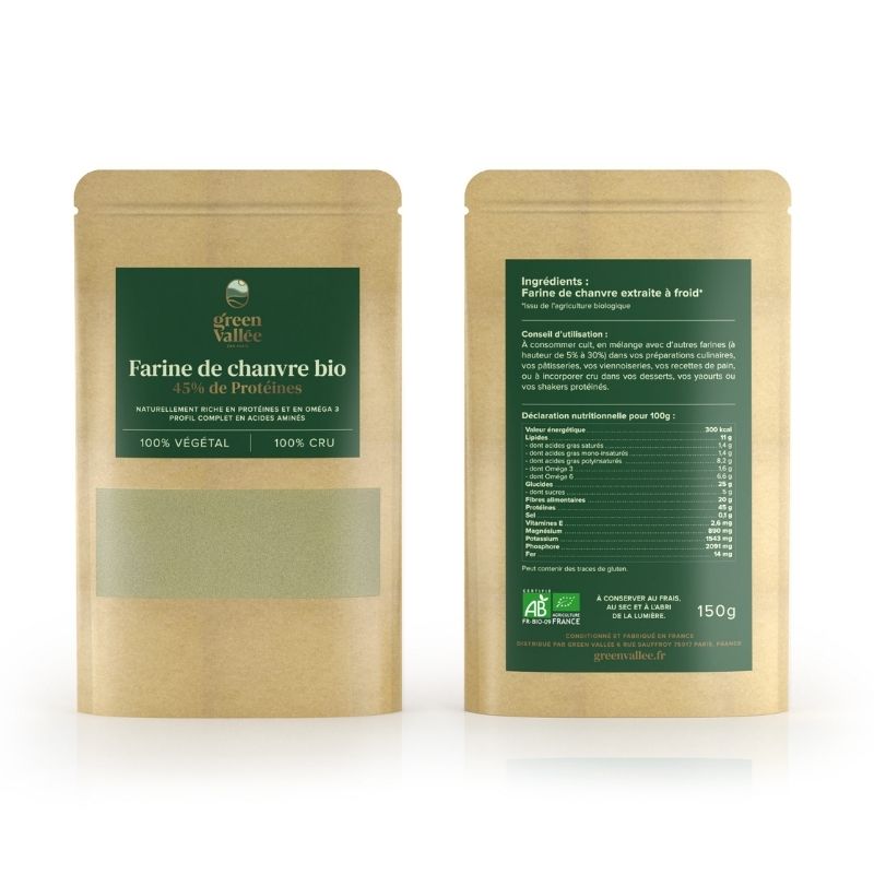 Green Vallée Farine de chanvre BIO 150 g