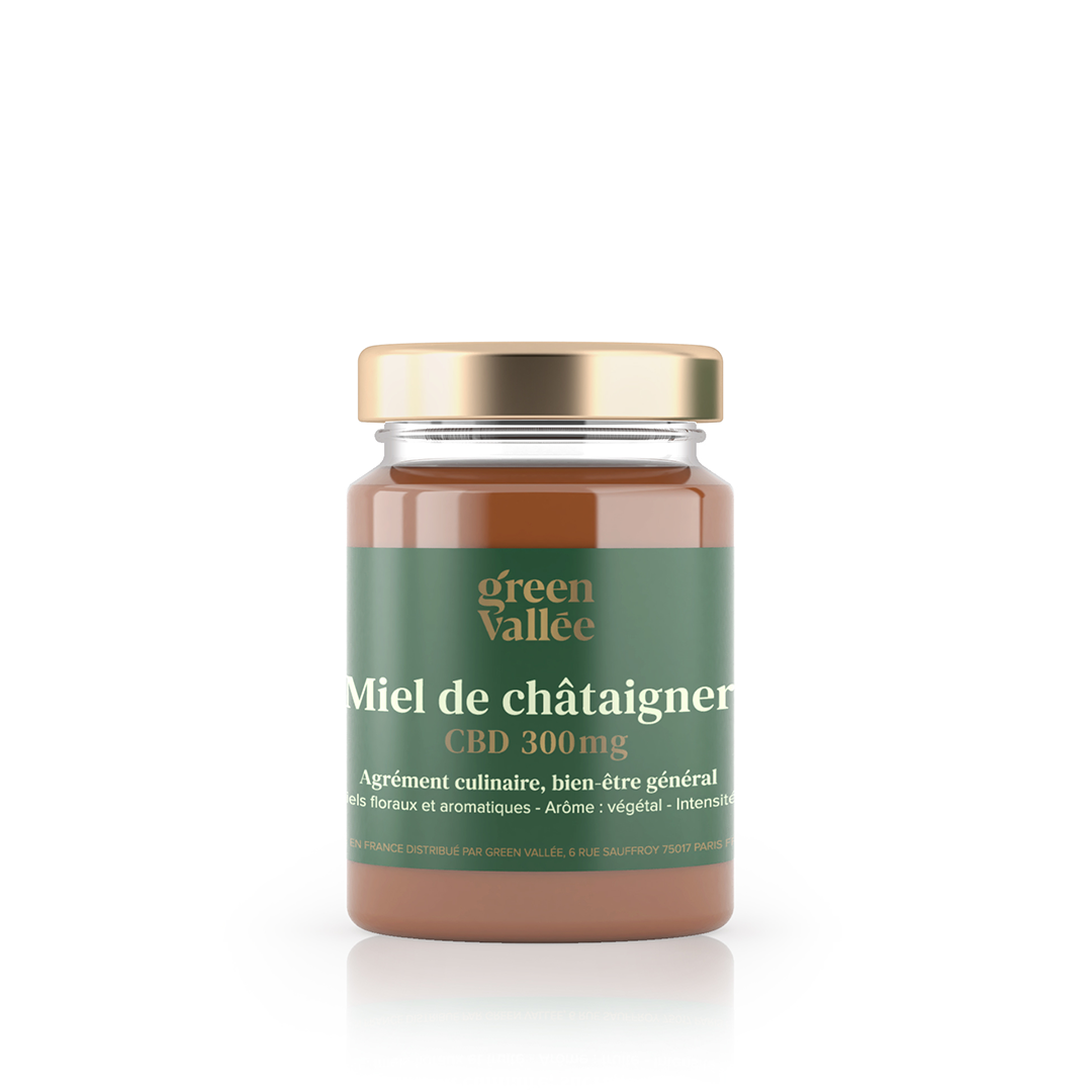 Green Vallée Miel châtaignier CBD 300 mg 125 g France