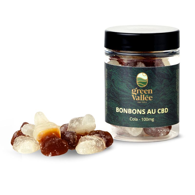 Green Vallée Cola bonbons CBD 100 mg 12 bonbons