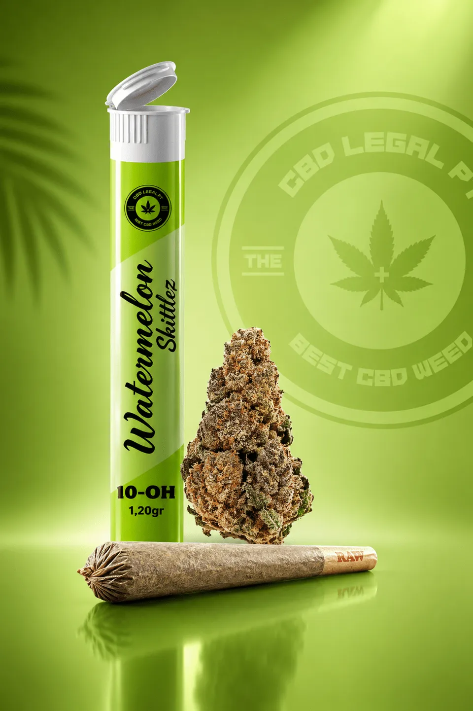 CBDLegalPT 10-0H Pré-Roll Watermelon Skittlez joint 1,2 g fruity
