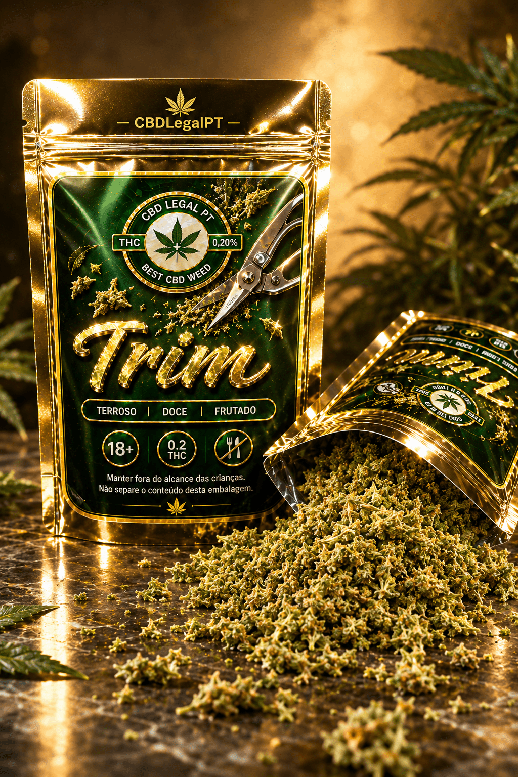 CBDLegalPT Trim fleur CBD 10 g micro buds fruité