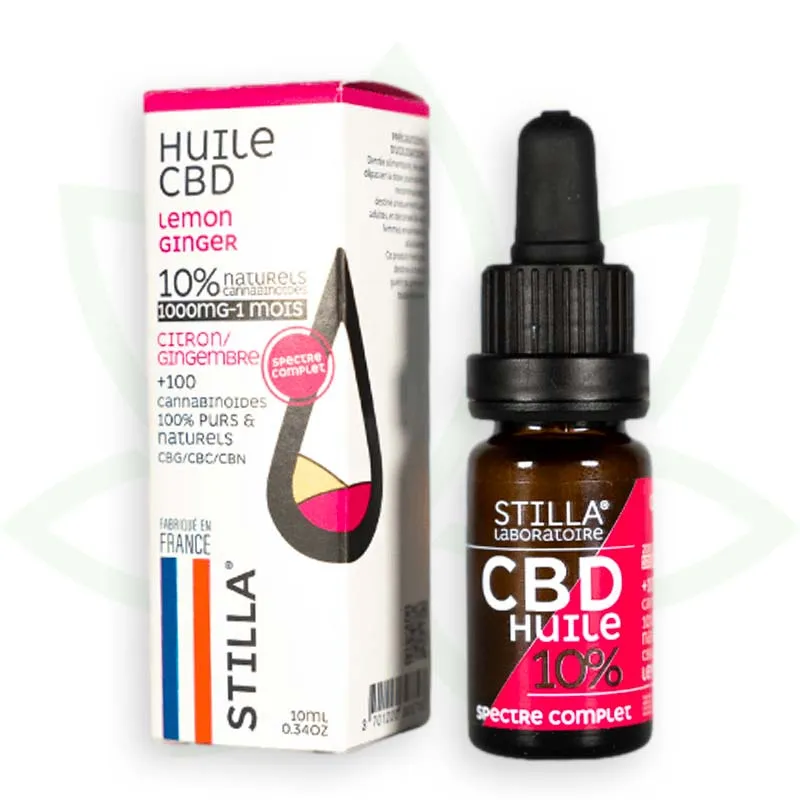 Stilla Lemon Ginger huile CBD 10% 10 ml full spectrum