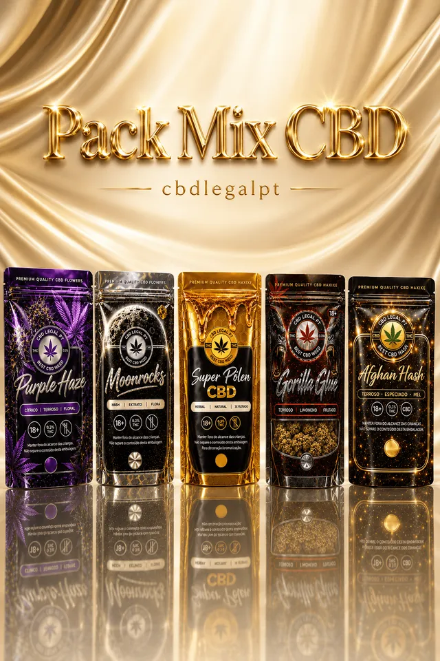 CBDLegalPT Pack Mix fleurs CBD 10g 5 variétés premium