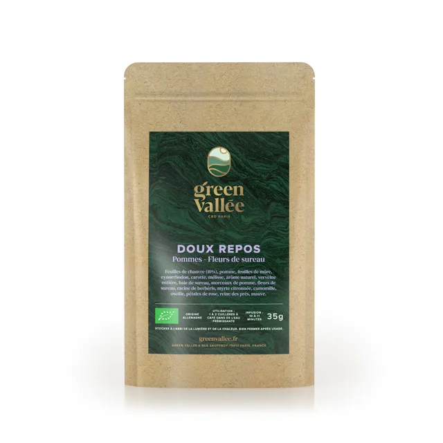 Green Vallée Doux Repos infusion CBD bio 35 g