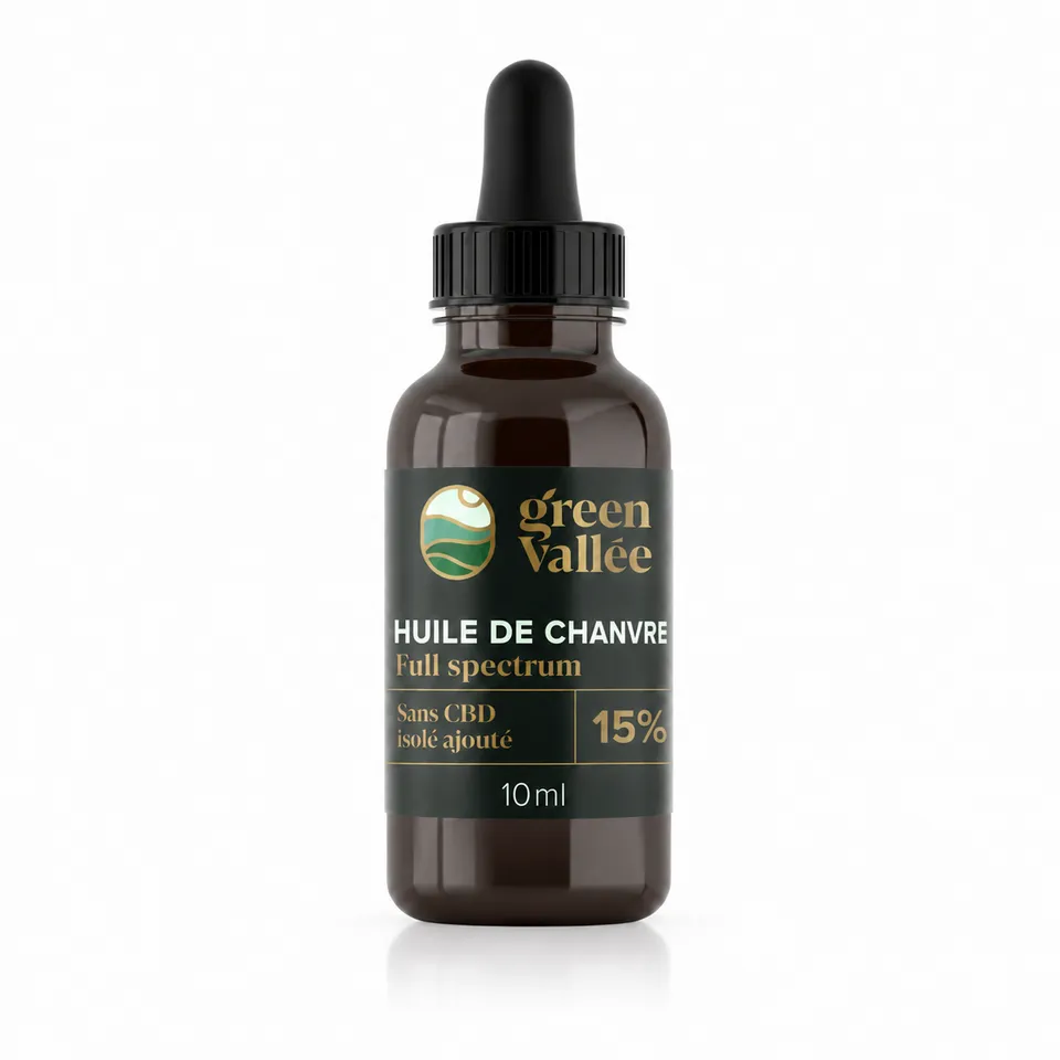 Green Vallée Huiles CBD Huile Chanvre 15% Full Spectrum 10ml