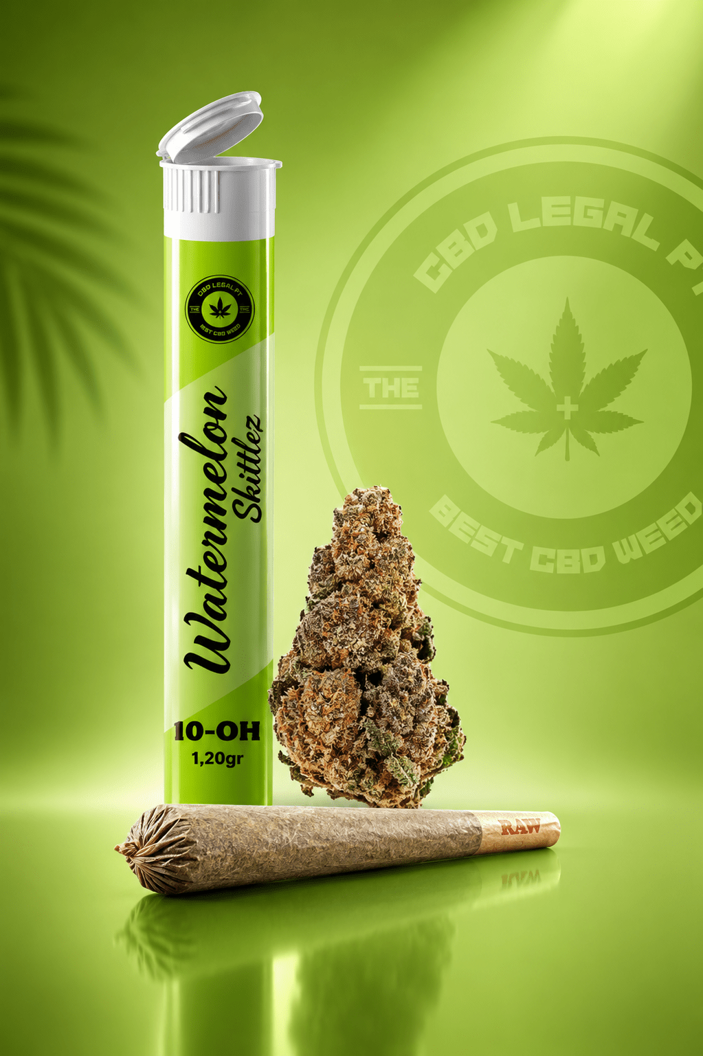 CBDLegalPT 10-0H Pré-Roll Watermelon Skittlez joint 1,2 g fruity