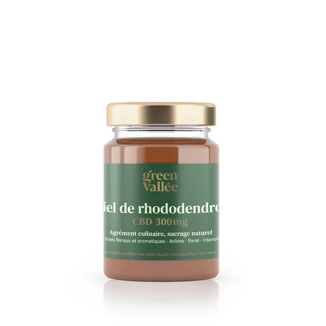 Green Vallée miel rhododendron CBD 300mg 125g floral doux