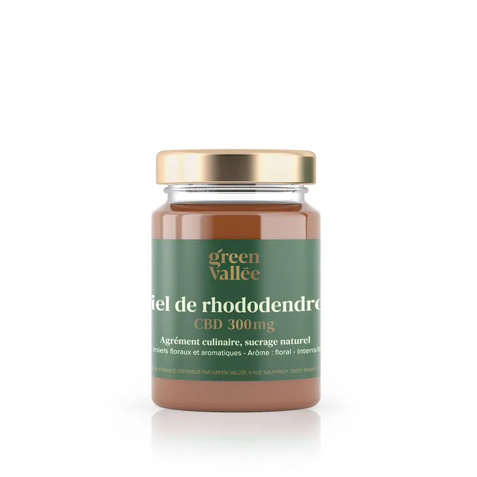 Green Vallée miel rhododendron CBD 300mg 125g floral doux