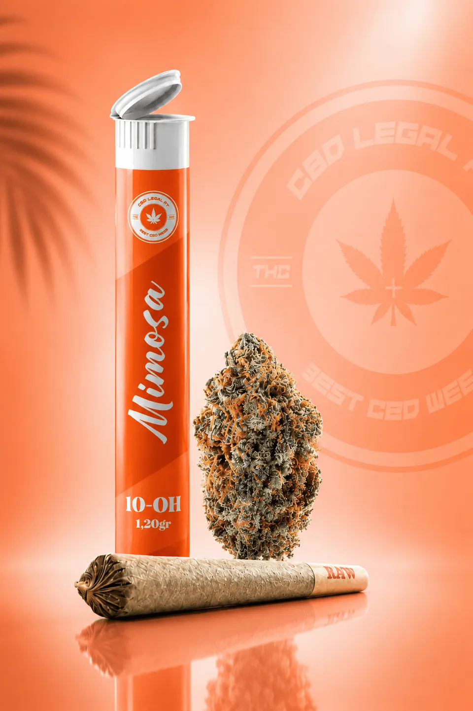 CBDLegalPT Mimosa 10-OH pré-roulé 1,2g agrumes
