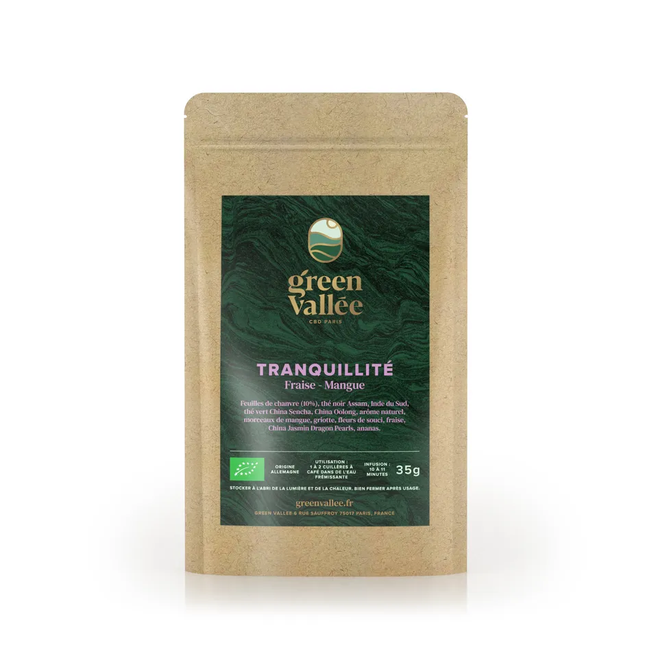 Green Vallée Tranquillité infusion CBD bio 35g
