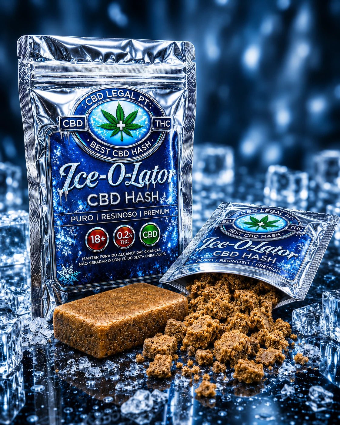 CBDLegalPT Ice-o-Lator hash CBD 1 g pur 22% CBD