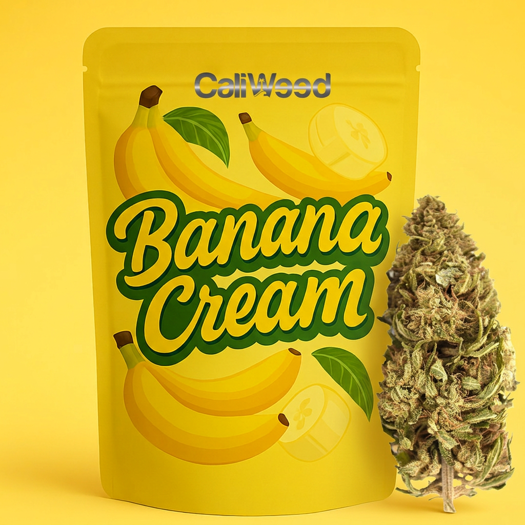 Cali Weed Banana Cream fleur CBG 5G greenhouse