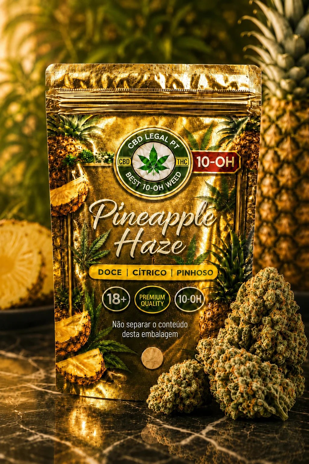CBDLegalPT Collection 10-OH Pineapple Haze Fleur 50g Ananas