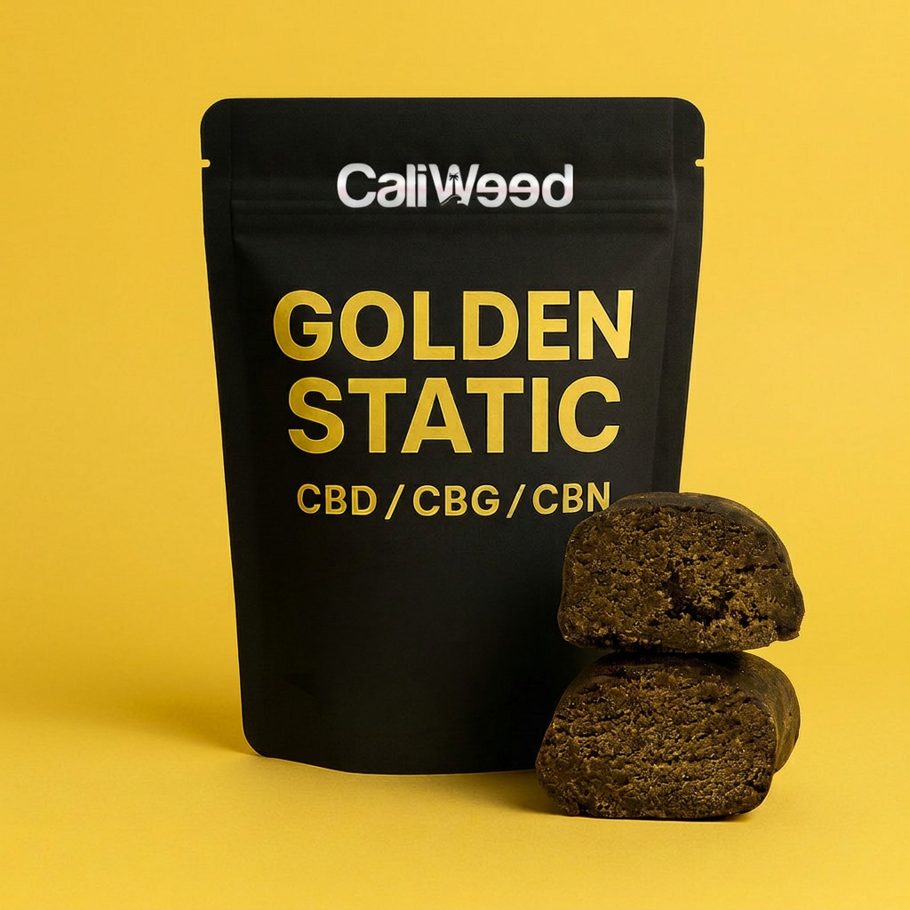 Cali Weed Golden Static résine CBD 5G CBG CBN 50%