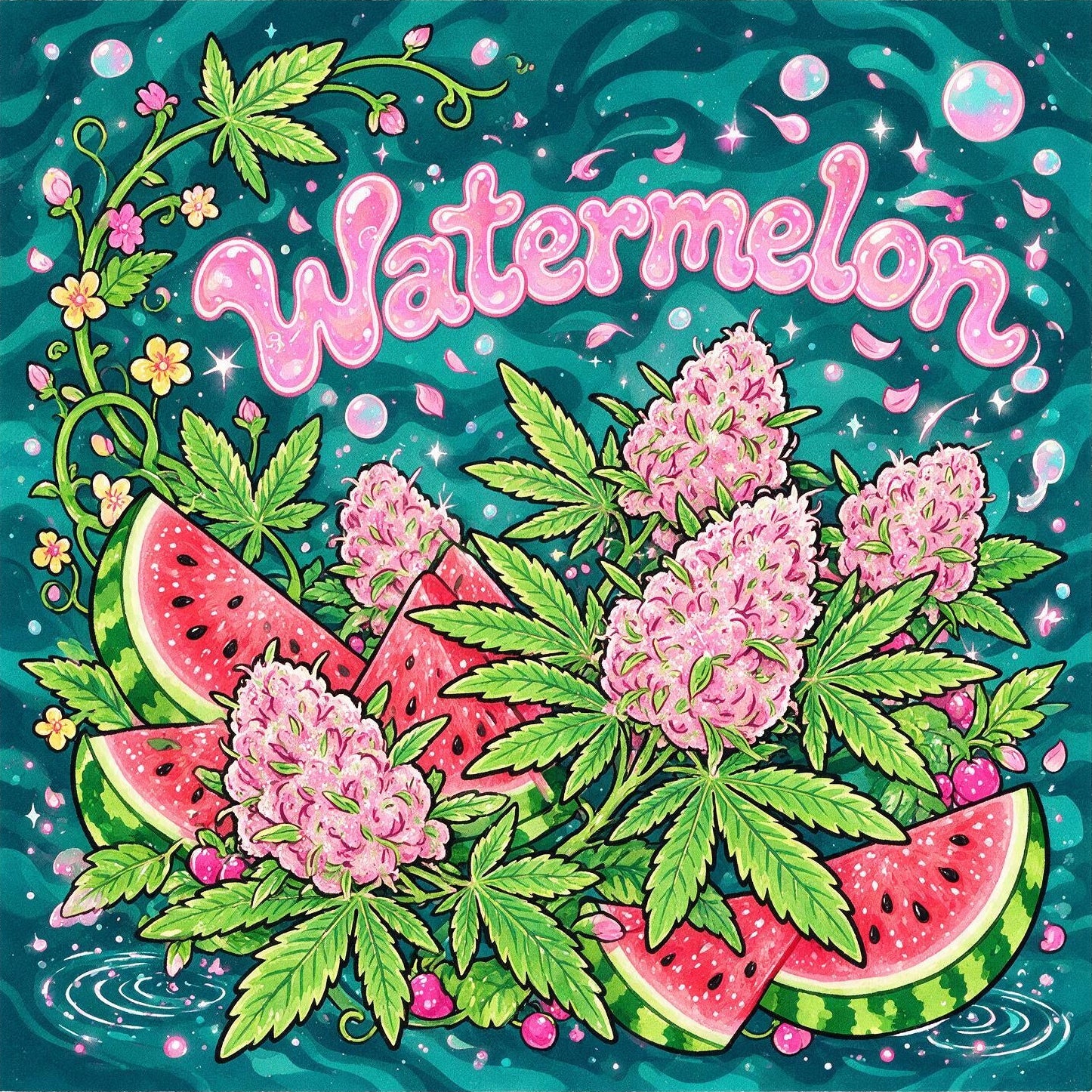 Cali Weed Watermelon fleur CBD 5g goût pastèque