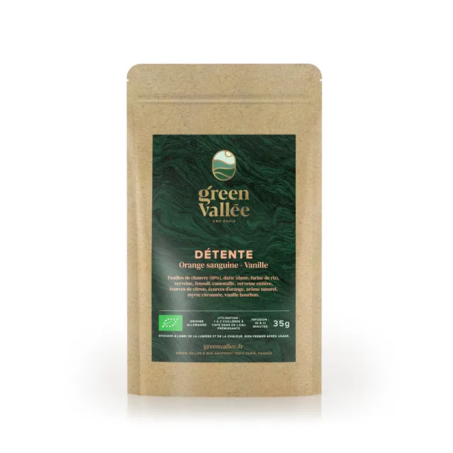 Green Vallée Détente Bio infusion CBD chanvre 35 g