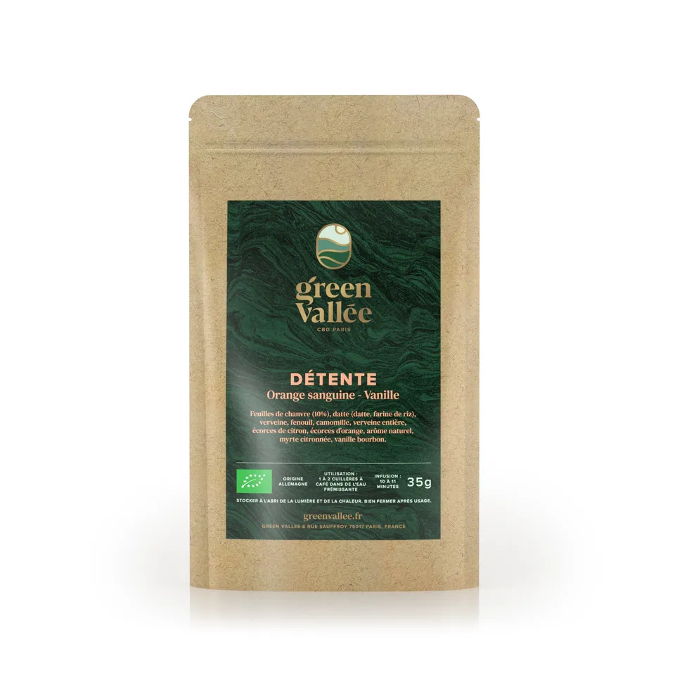 Green Vallée Détente Bio infusion CBD chanvre 35 g