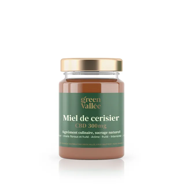 Green Vallée Cerisier miel CBD 300 mg 125 g fruité