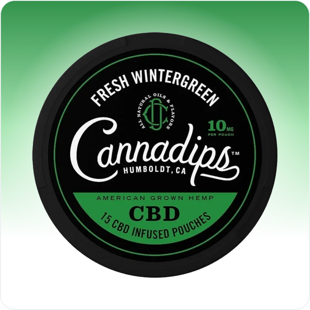 Cannadips Wintergreen Pouches CBD Gaulthérie 15 sachets